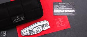   Couteau " Elementak " par CKF Knives et Thomas Gony GTKnives - Titane Cel Shading et M398