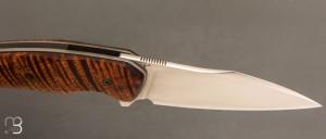  Couteau " Flipper custom  " pliant par David Lespect - Koa et lame RWL34