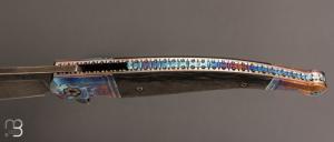   Couteau " Gitano Custom " pliant de Gudy van Poppel - Fibre de carbone et Böhler N690