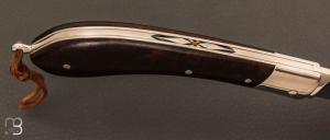 Couteau " HERMINE " custom en bois de fer et N690 par Erwan Pincemin