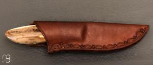 Couteau " Hunter " fixe par Schuyler Lovestrand - Ivoire de morse