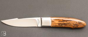 Couteau " Hunter " fixe par Schuyler Lovestrand - Ivoire de mammouth