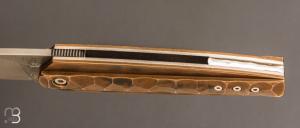    Couteau " Kashmir " custom de Michel Grini - Laiton et lame en D2