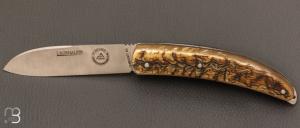 Couteau  "  L'Aurhalpin  "  par la coutellerie Dubesset - Croûte de bélier et XC75