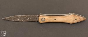 Couteau  "  L'Oegopsyde " fait main par Laraud Blade  - Ivoire de mammouth et 14C28