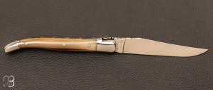 Couteau Laguiole 12cm corne blonde par Robert DAVID