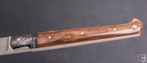    Couteau " Laguiole Droit " custom de Jérôme Bellon - Mammouth et lame en RWL34