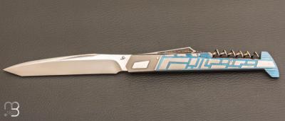    Couteau " Laguiole Météor " custom par Jean-Pierre Suchéras - Titane et lame en RWL34