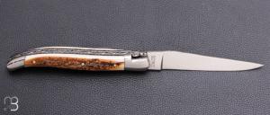      Couteau Laguiole en Aubrac - Ivoire de mammouth - doubles platines