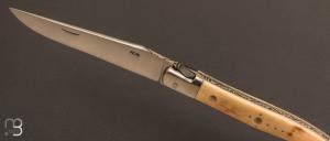 Couteau  " Laguiole "  ivoire de mammouth et RWL-34 de Robert Beillonnet