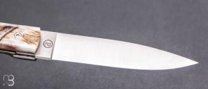   Couteau " Le Français "  par Atelier Perceval - Corne de bélier et 19C27