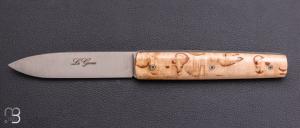  Couteau " Le Gone " mid-tech design d'Eric Depeyre  - Bouleau et 12C27 