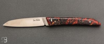   Couteau "Le Klic " par JP Hontanx - Loupe de sureau et 12c27N