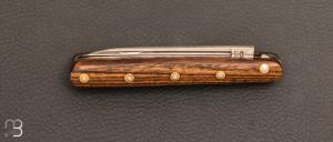 Couteau "  Le Rouennais " par La Bonne Trempe - Bocote et 12c27