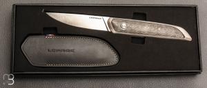  Couteau " Le Galeriste Titane LPO " button-lock par Lepage Knives - Fatcarbon Unititanium