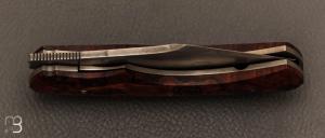 Couteau " Liner-Lock " custom par Rémi Bouin - Ironwood et C130