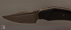   Couteau " Liner Lock " custom par David Lespect - Ebène et RWL34