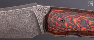   Couteau  " Liner-lock " custom par Guy Poggetti - Fatcarbon® et elmax