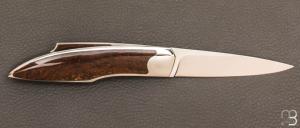 Couteau  "  Lock-Back " custom  par Vincent Saja - Jaspe Deschutes Oregon et RWL-34