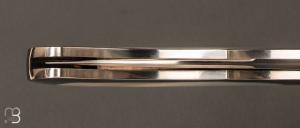   Couteau " Lock-back" en nacre blanche par Dwight Towell