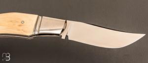   Couteau  " Lock-Back  " par Honoré Vilain - Ivoire de mammouth et RWL34