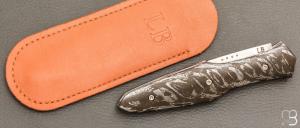  Couteau " Magna Pinna " fait main par Laraud Blade - Damas mosaïque et 14C28