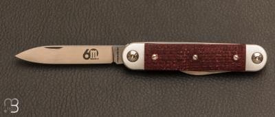 Couteau Sessantesimo 2 pices micarta rouge 195.MCR par Maserin