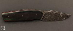 Couteau  "  Mastard " custom par Christophe Arbogast - Micarta et lame en 90MCV8