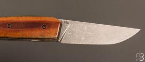   Couteau " Mastard " custom par Christophe Arbogast - Micarta Vintage et lame en D2