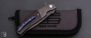    Couteau " Mayo Legacy " custom par Tashi Bharucha - Rag Micarta et lame en damas