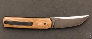   Couteau «  Small Sanjo  » par Guy Poggetti - Micarta et Elmax