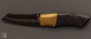 Couteau " custom " Morta et damas de Berthelemy Gabriel - La Forge Agab