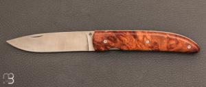 "Nautilys" Amboyna burl knife by Pascal Renoux