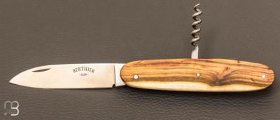 Couteau "Navette" 2 pièces par Berthier - Pistachier et lame carbone XC75