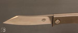    Couteau " Nesmuk lock-back " custom par Torpen Knives - Jérôme Hovaere - Titane et N690Co