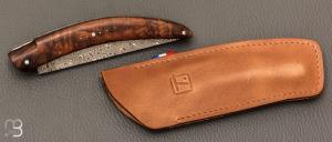   Couteau " Styl'ver " par Goyon Chazeau -  Noyer et lame damas