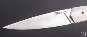   Couteau  " ORCA " pliant par l'Atelier Les 2 Diables - Os et 14c28N