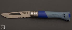   Couteau Opinel N�09 Oc�an bleu - Lame inox semi-crant�e