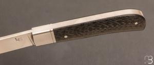  Couteau " P'tit drop " Fibre de carbone et 14C28 par Laurent Gaillard