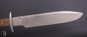    Couteau " Panama Fighter " fixe custom par Sean Mc Williams - Micarta canvas et lame forgée main en acier inoxydable CPM S35VN