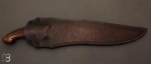    Couteau " Pièce unique XXL " fixe de Samuel Lurquin - Bois de fer d'Arizona et W2
