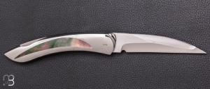    Couteau " Pissutu " par Charles Bennica - Inlays en nacre noire