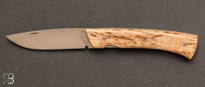 Couteau " Rhodanien " custom par Pascal Renoux - Bouleau madré