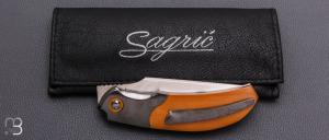   Couteau " Rocket " custom de Stéphane Sagric - Micarta et Zirconium