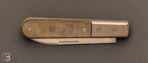   Couteau de poche " Roundhead Barlow " Micarta vert par Lionsteel - CK0111.CVG