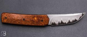    Couteau " Sanjo " custom par Guy Poggetti - Rag micarta et lame en Sandinox