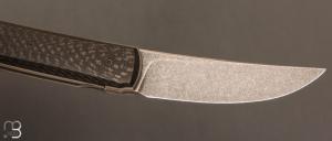   Couteau " Sanjo " custom par Guy Poggetti - Fibre de carbone et Elmax