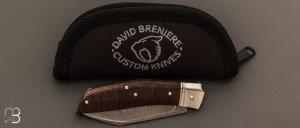  Couteau  "  Scalp" custom par David Breniere - Gidgee et lame damas mosaïque