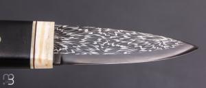  Couteau  " Shean Dhu" de Jean Paul Sire - Ebene et Damas mosaïque