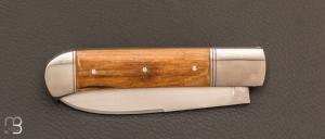  Couteau " Slipjoint " custom par Karim Valentin - Les couteaux D'Hure - Ivoire de mammouth et lame en N690Co
